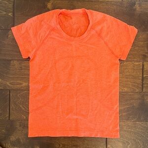 lululemon athletica Orange Muscle Tee